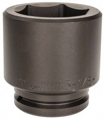 Proto - 1-1/2" Drive 3-1/8" Standard Impact Socket - 6 Points, 4-5/8" OAL - Benchmark Tooling