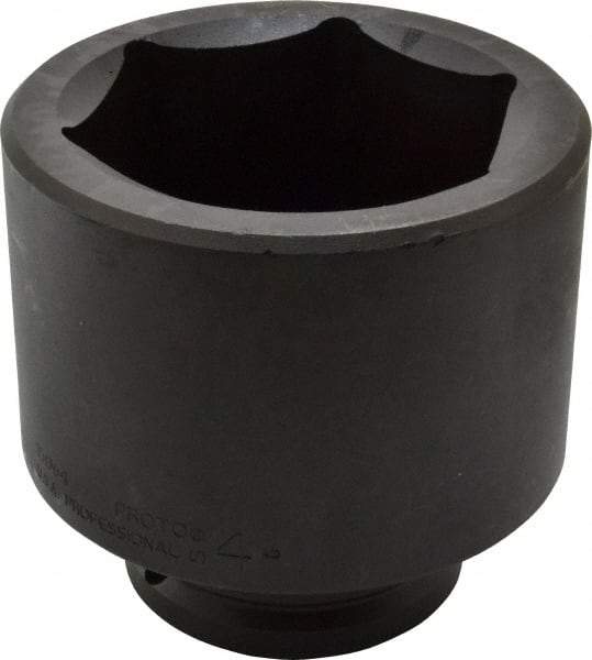 Proto - 1-1/2" Drive 4" Standard Impact Socket - 6 Points, 5-1/2" OAL - Benchmark Tooling