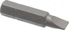 Irwin - 1/4" x 0.042" Blade, 5/16" Drive Slotted Screwdriver Bit - 1-1/2" OAL, Power Bit - Benchmark Tooling