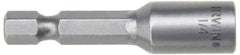 Irwin - 10mm Magnetic Nutsetter - 1/4" Hex Drive, 1-7/8" OAL - Benchmark Tooling