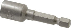 Irwin - 15/64" Magnetic Nutsetter - 1/4" Hex Drive, 1-11/16" OAL, 1/2" Socket Nose Diam - Benchmark Tooling