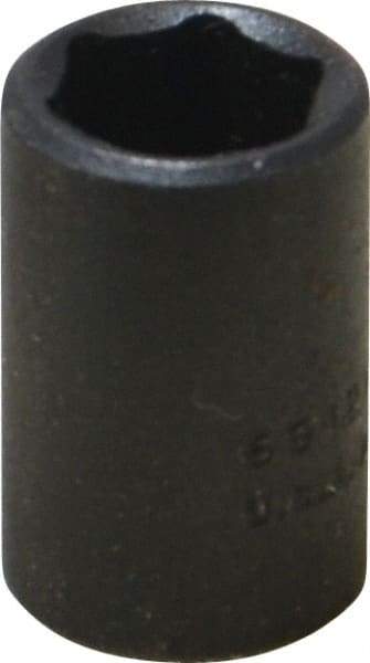 Proto - 1/4" Drive 3/8" Standard Impact Socket - 6 Points, 7/8" OAL - Benchmark Tooling
