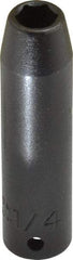 Proto - 1/4" Drive 1/4" Deep Impact Socket - 6 Points, 2" OAL - Benchmark Tooling