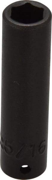 Proto - 1/4" Drive 5/16" Deep Impact Socket - 6 Points, 2" OAL - Benchmark Tooling