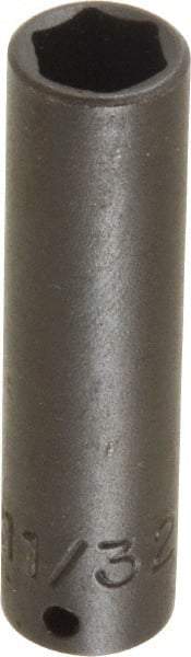 Proto - 1/4" Drive 11/32" Deep Impact Socket - 6 Points, 2" OAL - Benchmark Tooling