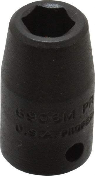 Proto - 1/4" Drive 6mm Standard Impact Socket - 6 Points, 63/64" OAL - Benchmark Tooling