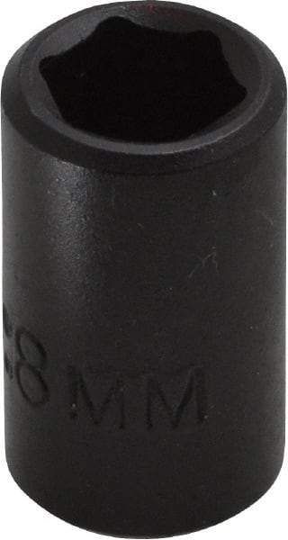 Proto - 1/4" Drive 8mm Standard Impact Socket - 6 Points, 7/8" OAL - Benchmark Tooling