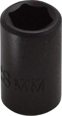 Proto - 1/4" Drive 8mm Standard Impact Socket - 6 Points, 7/8" OAL - Benchmark Tooling