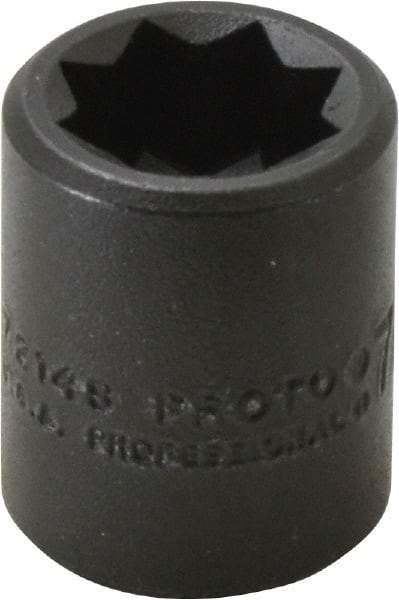 Proto - 3/8" Drive 7/16" Standard Impact Socket - 8 Points, 1" OAL - Benchmark Tooling