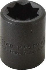 Proto - 3/8" Drive 7/16" Standard Impact Socket - 8 Points, 1" OAL - Benchmark Tooling