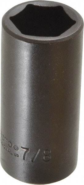 Proto - 3/8" Drive 7/8" Deep Impact Socket - 6 Points, 2-3/4" OAL - Benchmark Tooling