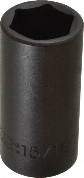Proto - 3/8" Drive 15/16" Deep Impact Socket - 6 Points, 2-3/4" OAL - Benchmark Tooling