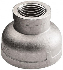 Merit Brass - 2 x 1/2" Grade 304 Stainless Steel Pipe Reducer Coupling - FNPT x FNPT End Connections, 150 psi - Benchmark Tooling