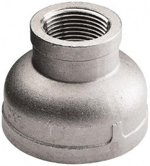 Merit Brass - 1 x 1/8" Grade 316 Stainless Steel Pipe Reducer Coupling - FNPT x FNPT End Connections, 150 psi - Benchmark Tooling