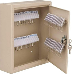 Master Lock - 60 Keys, Almond Key Storage Cabinet - 10-3/4" Wide x 3" Deep x 12-1/4" High - Benchmark Tooling