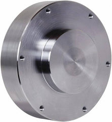 Pratt Burnerd America - Adapter Back Plate for 6" Diam Self Centering Lathe Chucks - Blank Mount, 1.81" Through Hole Diam, Steel - Benchmark Tooling