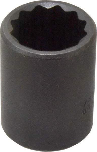 Proto - 1/2" Drive 15/16" Standard Impact Socket - 12 Points, 1-3/4" OAL - Benchmark Tooling