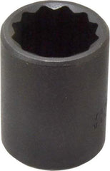 Proto - 1/2" Drive 15/16" Standard Impact Socket - 12 Points, 1-3/4" OAL - Benchmark Tooling