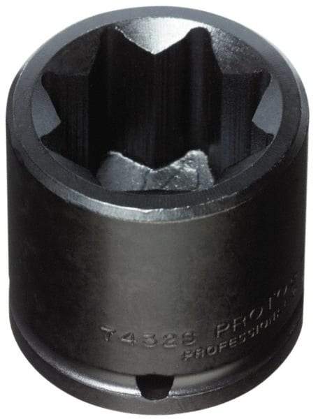 Proto - 1/2" Drive 1-1/16" Standard Impact Socket - 8 Points, 2" OAL - Benchmark Tooling