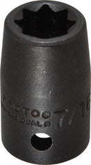 Proto - 1/2" Drive 7/16" Standard Impact Socket - 8 Points, 1-1/2" OAL - Benchmark Tooling