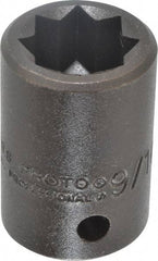 Proto - 1/2" Drive 9/16" Standard Impact Socket - 8 Points, 1-1/2" OAL - Benchmark Tooling