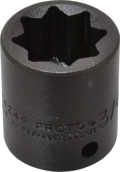 Proto - 1/2" Drive 3/4" Standard Impact Socket - 8 Points, 1-1/2" OAL - Benchmark Tooling