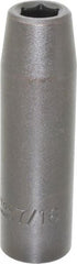 Proto - 1/2" Drive 7/16" Deep Impact Socket - 6 Points, 3-1/4" OAL - Benchmark Tooling