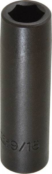 Proto - 1/2" Drive 9/16" Deep Impact Socket - 6 Points, 3-1/4" OAL - Benchmark Tooling