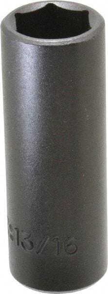 Proto - 1/2" Drive 13/16" Deep Impact Socket - 6 Points, 3-1/4" OAL - Benchmark Tooling