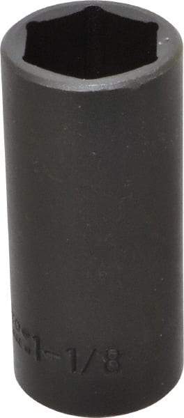Proto - 1/2" Drive 1-1/8" Deep Impact Socket - 6 Points, 3-1/2" OAL - Benchmark Tooling