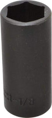 Proto - 1/2" Drive 1-1/8" Deep Impact Socket - 6 Points, 3-1/2" OAL - Benchmark Tooling