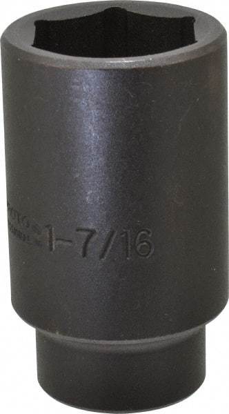 Proto - 1/2" Drive 1-7/16" Deep Impact Socket - 6 Points, 3-1/2" OAL - Benchmark Tooling