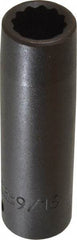 Proto - 1/2" Drive 9/16" Deep Impact Socket - 12 Points, 3-1/4" OAL - Benchmark Tooling
