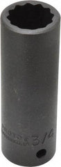 Proto - 1/2" Drive 3/4" Deep Impact Socket - 12 Points, 3-1/4" OAL - Benchmark Tooling