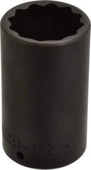Proto - 1/2" Drive 1-1/2" Deep Impact Socket - 12 Points, 3-1/2" OAL - Benchmark Tooling