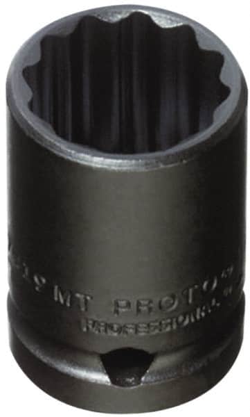 Proto - 1/2" Drive 14mm Standard Impact Socket - 12 Points, 1-1/2" OAL - Benchmark Tooling