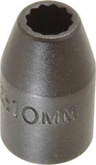 Proto - 1/2" Drive 10mm Standard Impact Socket - 12 Points, 1-1/2" OAL - Benchmark Tooling