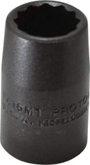 Proto - 1/2" Drive 15mm Standard Impact Socket - 12 Points, 1-1/2" OAL - Benchmark Tooling