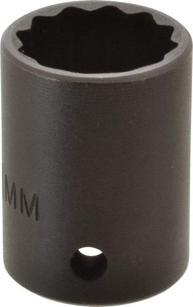 Proto - 1/2" Drive 21mm Standard Impact Socket - 12 Points, 1-1/2" OAL - Benchmark Tooling
