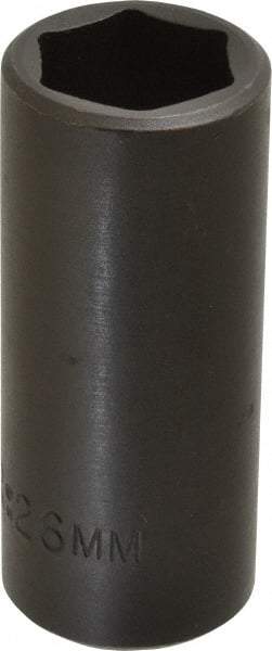 Proto - 1/2" Drive 26mm Deep Impact Socket - 6 Points, 3-1/2" OAL - Benchmark Tooling
