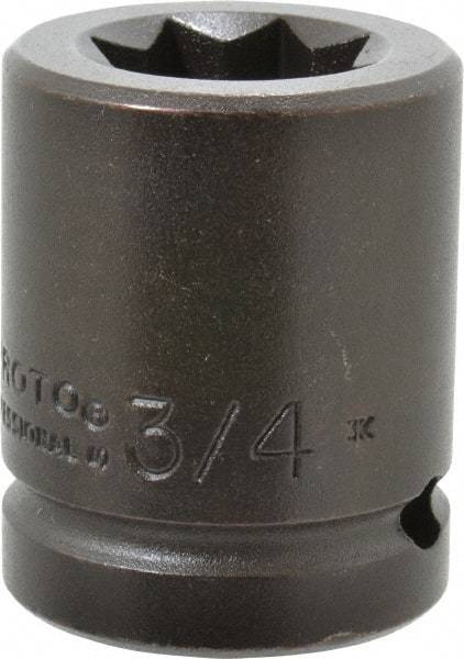 Proto - 3/4" Drive 3/4" Standard Impact Socket - 8 Points, 1-15/16" OAL - Benchmark Tooling