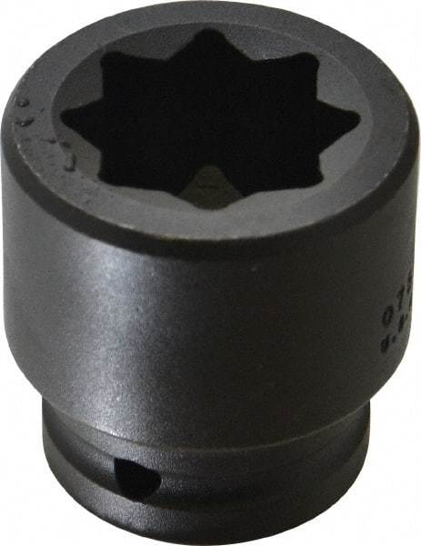 Proto - 3/4" Drive 1-1/16" Standard Impact Socket - 8 Points, 2-3/16" OAL - Benchmark Tooling
