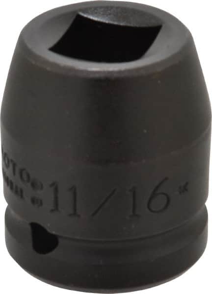 Proto - 3/4" Drive 11/16" Standard Impact Socket - 4 Points, 1-7/8" OAL - Benchmark Tooling