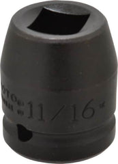 Proto - 3/4" Drive 11/16" Standard Impact Socket - 4 Points, 1-7/8" OAL - Benchmark Tooling