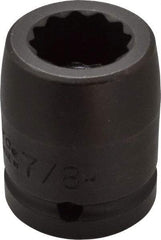 Proto - 3/4" Drive 7/8" Standard Impact Socket - 12 Points, 2" OAL - Benchmark Tooling