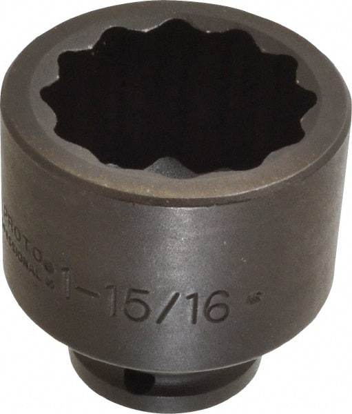Proto - 3/4" Drive 1-15/16" Standard Impact Socket - 12 Points, 2-13/16" OAL - Benchmark Tooling