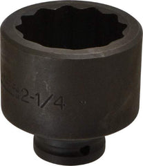 Proto - 3/4" Drive 2-1/4" Standard Impact Socket - 12 Points, 3-1/4" OAL - Benchmark Tooling