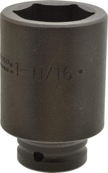 Proto - 3/4" Drive 1-11/16" Deep Impact Socket - 6 Points, 3-7/8" OAL - Benchmark Tooling