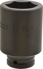 Proto - 3/4" Drive 1-11/16" Deep Impact Socket - 6 Points, 3-7/8" OAL - Benchmark Tooling