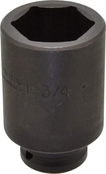 Proto - 3/4" Drive 1-3/4" Deep Impact Socket - 6 Points, 3-7/8" OAL - Benchmark Tooling